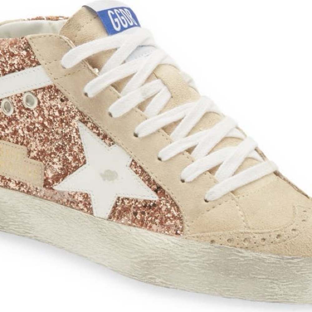 Golden Goose Pink Glitter / Suede / Pearl Sneakers - 36 - Picture 3 of 12